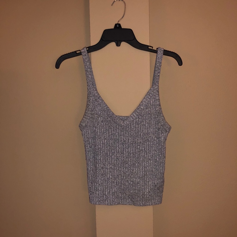 Grey Cropped Tank Top